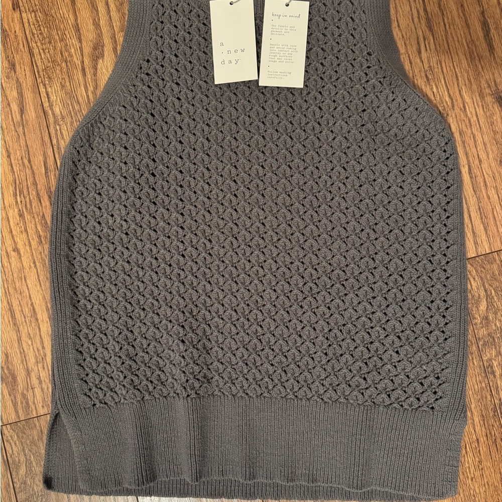 A New Day Charcoal Textured Knit Top